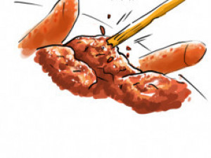 닭강정 사먹는 만화