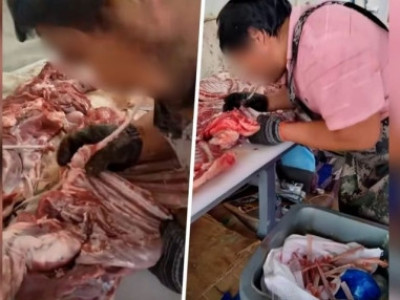 양고기를 입으로 손질…또 불거진 중국 '위생 논란'