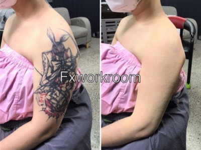 결혼식 때 많이 받는다는 타투 커버 메이크업.jpg